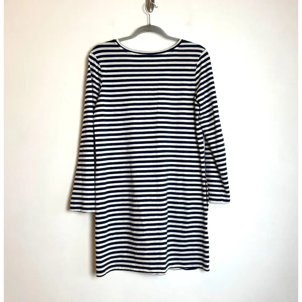 Toad & Co Windmere II Long Sleeve Dress Striped Size S Tencel Organic Cotton - Picture 3 of 7